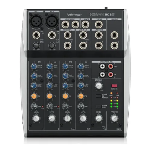 Mesa De Som Behringer Xenyx 802S Interface Áudio Usb Integrada