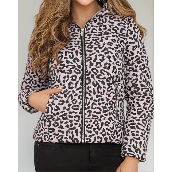 Chaqueta Animal Print Rosa Para Mujer Croydon