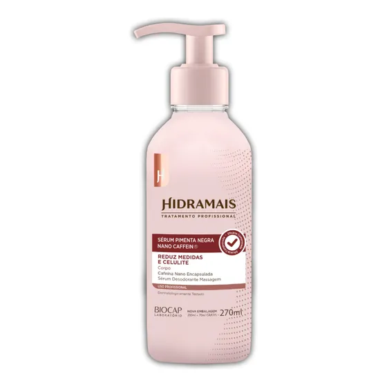 Creme redutor para corpo HIDRAMAIS PROFISSIONAL Massagem SERUM PIMENTA NEGRA en pote de 200mL/200g