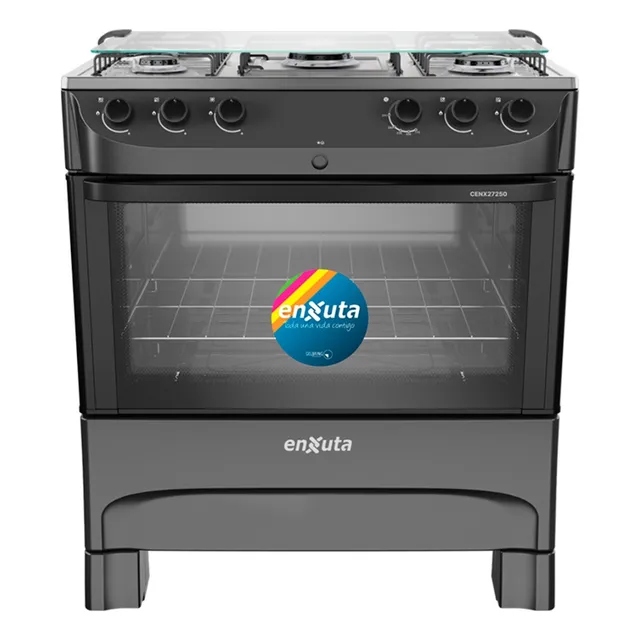 Cocina A Gas 5 Hornallas Enxuta Cenx27250 Mesada Inox