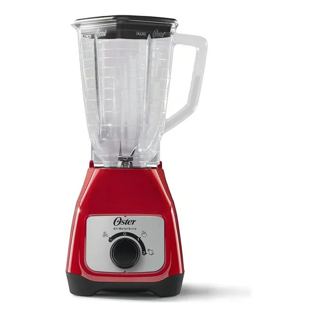 Licuadora Vaso Plastico 1.2 L/2 Vel Y Pulso 550w Boton Oster Color Rojo