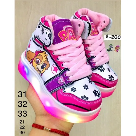Zapatos Deportivos Niña Luces Calzado Infantil Paw Patrol 