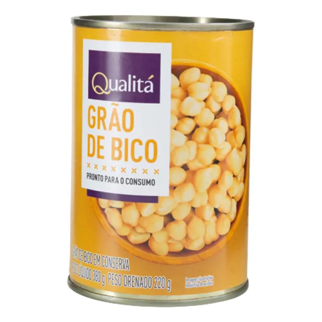 Grão-de-bico Em Conserva Qualitá Lata 220g
