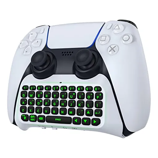 Pacote De Teclado Moko Ps5: Luz Verde E Áudio Integrado