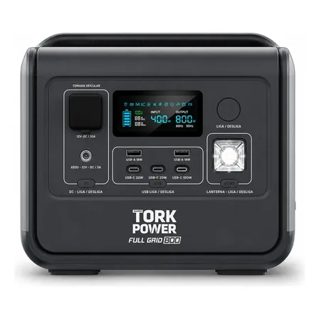 Gerador De Energia Portátil 127v Tork 800w Bateria 512wh P04