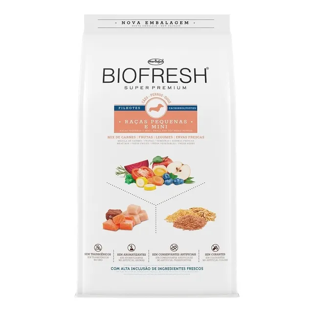 Alimento Biofresh Super Premium para perro cachorro de raza mini y pequeña sabor carne y frutas y vegetales de 10 kg