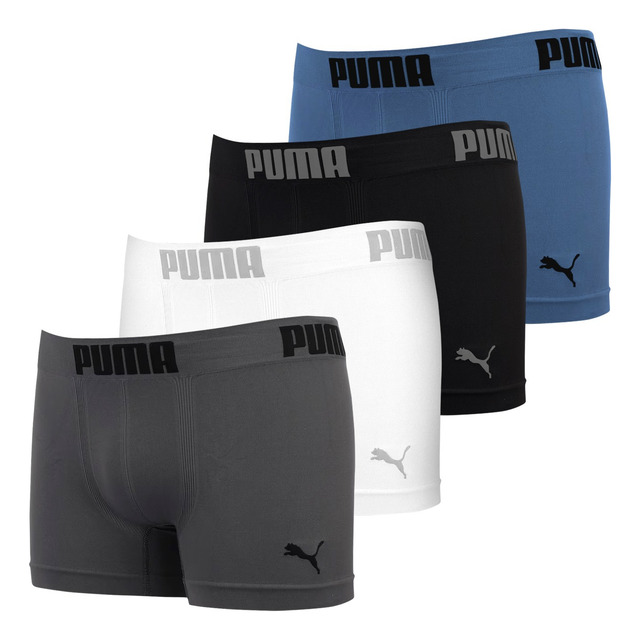 Kit 4 Cuecas Boxer Puma Microfibra Sem Costura Box Original