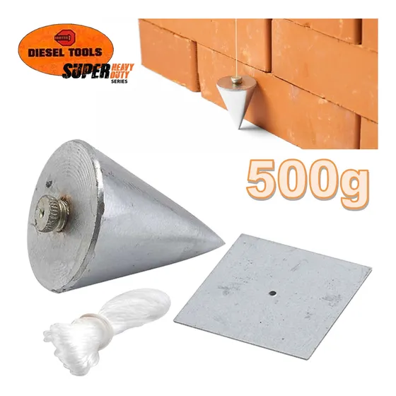 Plomada Tipo Trompo De 500g Para Albañilería Diesel Tools