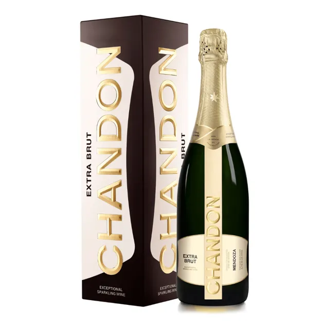 Champaa Chandon Brut Dorado 750 Ml Con Estuche