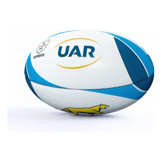 Pelota De Rugby Gilbert Supporter Puma N°5 Color Blanco Y Azul