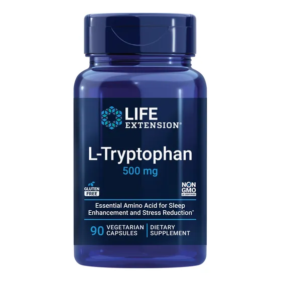 Suplemento Life Extension L-triptófano 500 Mg Para Serotonin