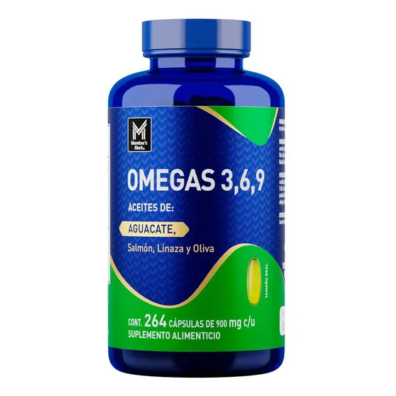 Vitamina 3,6,9 Aceite De Aguacate 264 Capsulas De 900mg Drop Sabor Sin Sabor