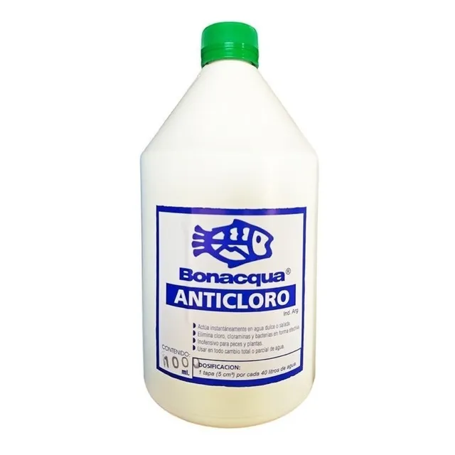 Anticloro Bonacqua 500ml Elimina De Cloro Pecera Polypterama