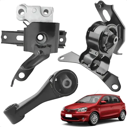Kit 3 Calço Coxim Motor Cambio Toyota Etios 1.3 E 1.5 Ano E Carro Olhar Na Descriçao