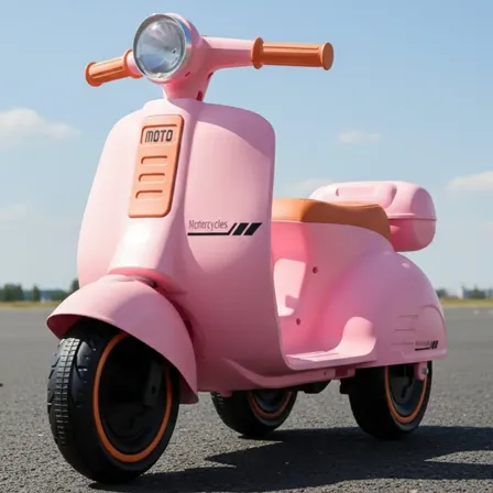 Mini Scooter Moto Elétrica Frente E Ré Bateria 6v Som E Luz Cor Rosa Voltagem Do Carregador 127/220v