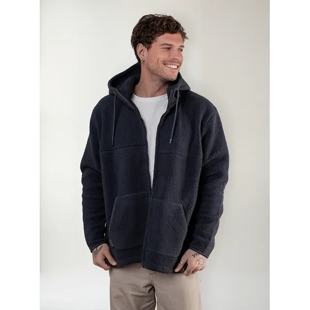 Polerón  Hombre Sherpa Con Capucha Y Cierre Ykk® Corcovado Lenga®   