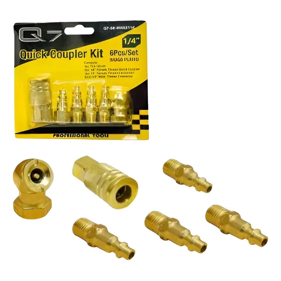 Kit Adaptador Acople Rapido Para Manguera Aire 5pzs Q7