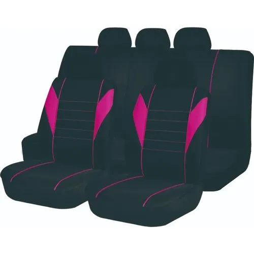 Juego Cubreasiento Universal Auto Negro Gris Fuxia Ix-46
