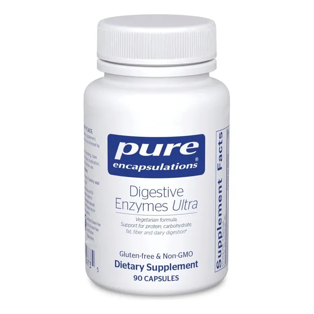 Enzimas Digestivas Ultra Pure Encapsulations 90 Cápsulas Sabor Sin Sabor