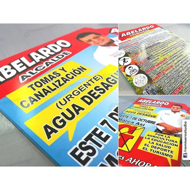 Volantes Afiches Tarjeta Stickers Campaña Política Imprenta 