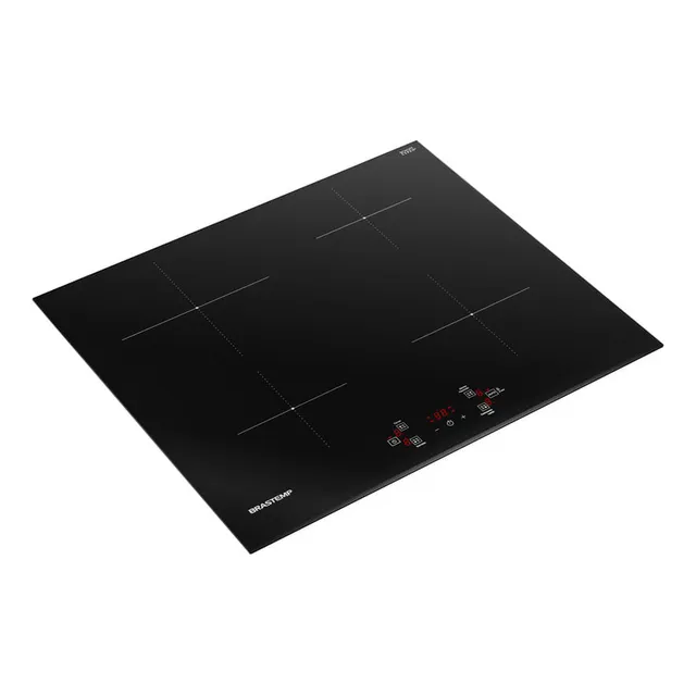 Cooktop 4 Bocas Indução Brastemp Bdj60be 220v Powerbooster Cor Preto