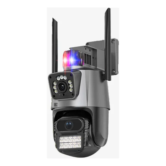 Cámara Dual Ip Mini Ptz 4mp+4mp Wifi Sirena Y Alarma (q70d)