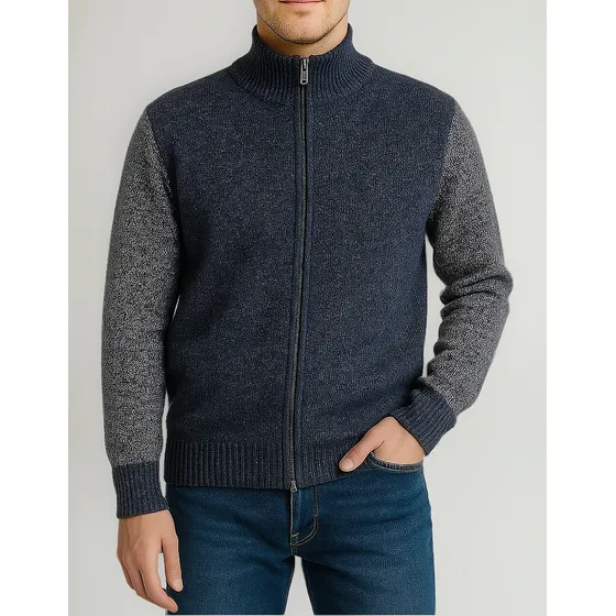 Campera Tejida Combinada Blue Star