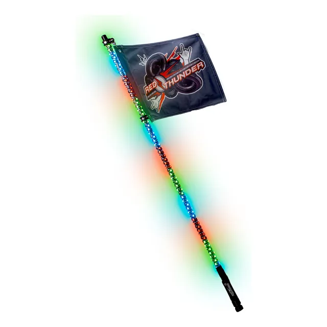 Antena Rgb 60cm Bluetooth Y Bandera Red Thunder