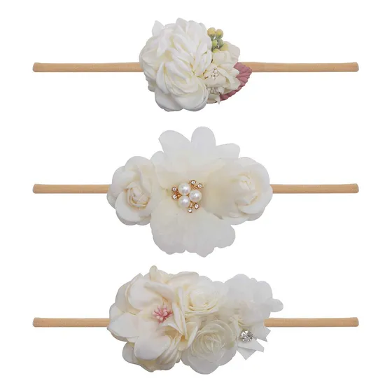 Diadema Floral Niña Bebé, Corona De Flores De Nailon,...