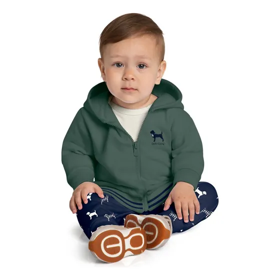 Conjunto Bebê Menino Inverno Cachorrinhos Milon