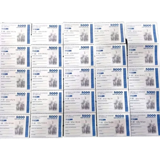 Timbres Fiscales Seniat 1000, 5000, 10000 Bolivares Nuevos 