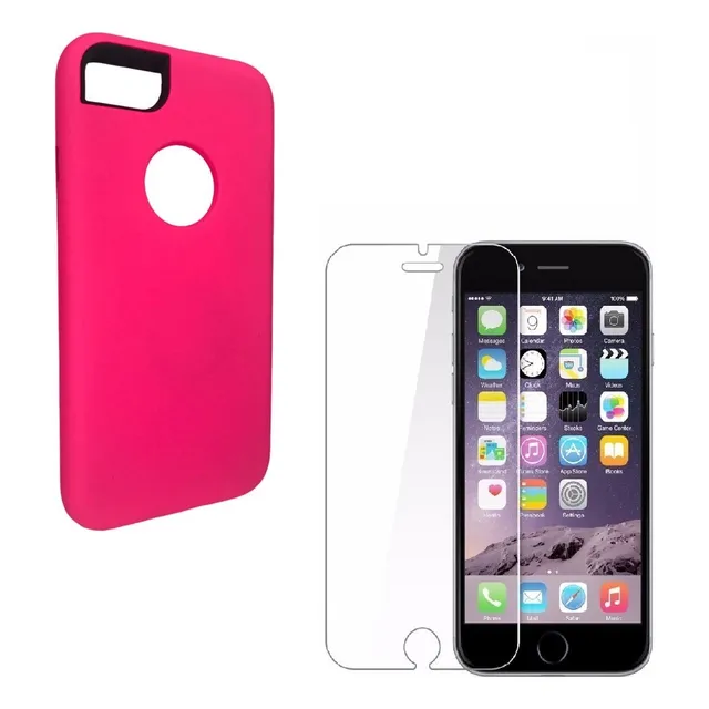 Protector Híbrido + Vidrio Templado Para iPhone 6s 7 8 Plus