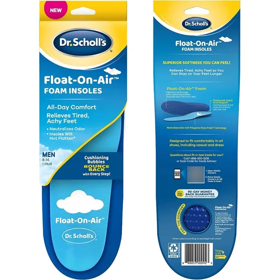 Plantillas Dr Scholl Float-on-air Zapato Talla 8-14 (41-49)