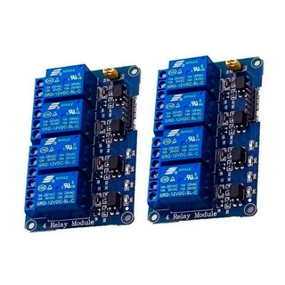 2 Piezas Modulo Relevadores Relay 4 Canales 12v 2 Piezas Modulo Relevadores Relay 4 Canales 12v