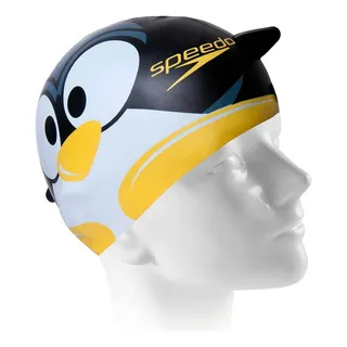 Touca De Natação Infantil Speedo Pinguim Cor Preto Touca De Natação Infantil Speedo Pinguim Cor Preto