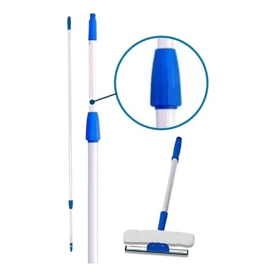 Kit Limpa Vidros Com Rodo 35cm E Extensor 3m + Cabo 60cm