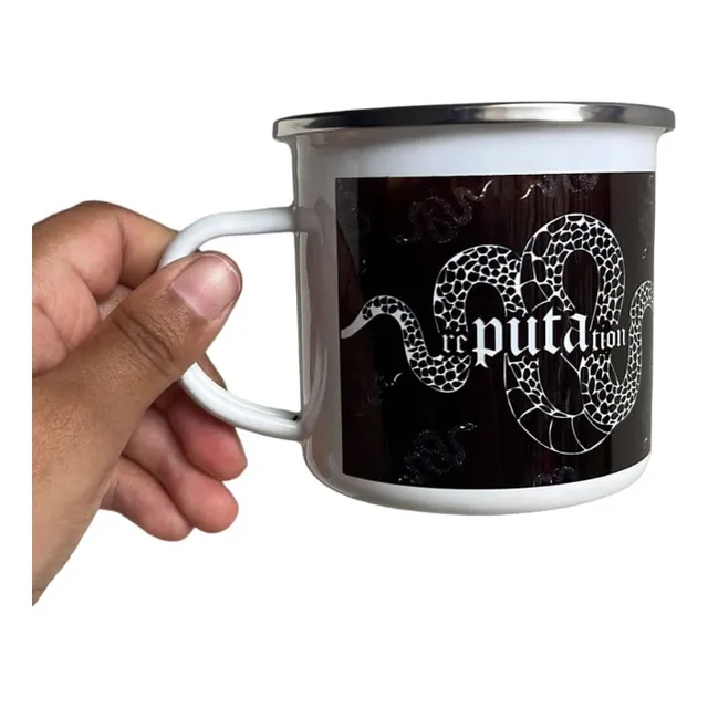 Taza Taylor Swift Peltre Vintage Reputation Personalizada