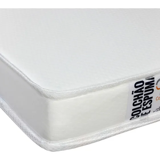 Colchão De Berço Para Cercado 100x70x10 C/lado Impermeavel Cor Branco