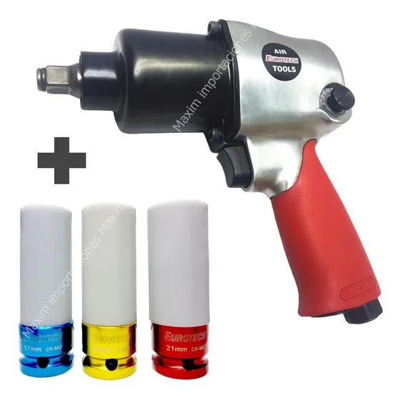 Llave Impacto Neumatica + Tubos Llantas - Enc 1/2 - Eurotech
