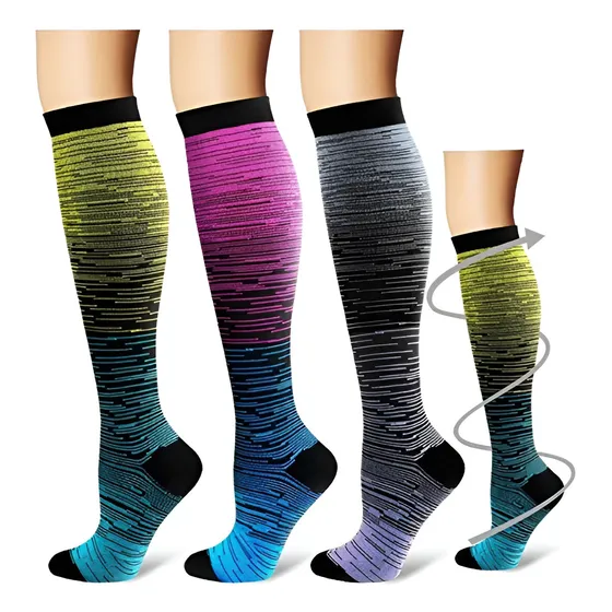 Medias De Compresion Deportivas 15-20 O 20-30 Mmhg Unisex