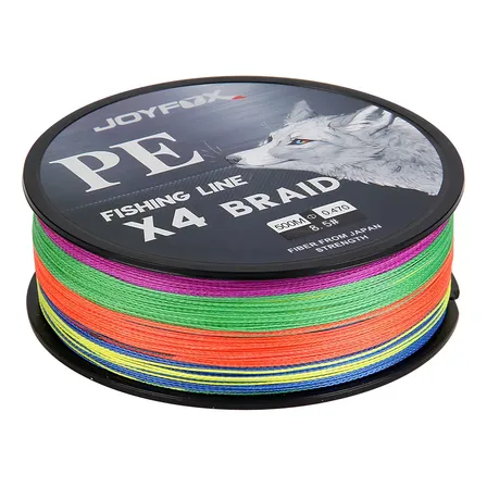 Linha De Pesca Multifilamento 4 Fios Joyfox 500m Resistente 80lb 0.47mm Multicolorida