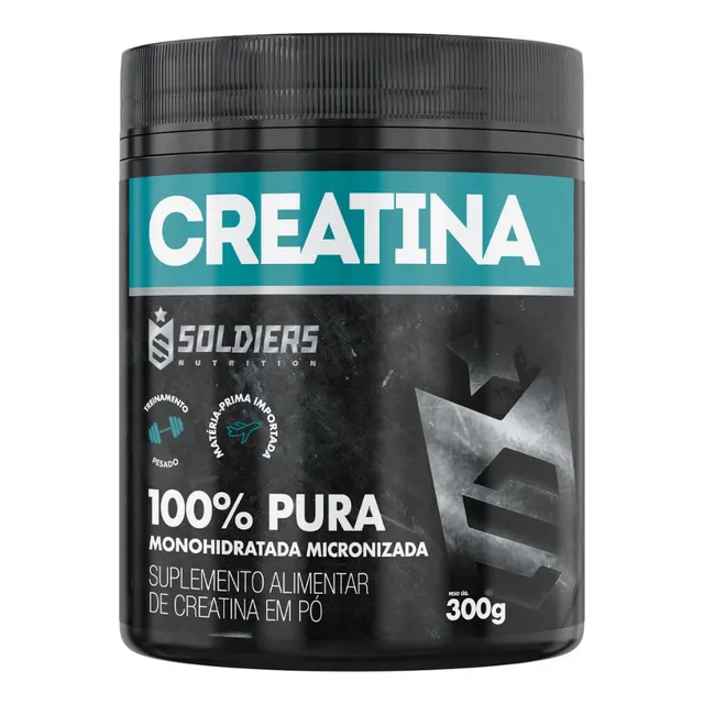 Creatina Monohidratada Pote 300g 100% Pura Soldiers Nutrition Creatina Monohidratada Pote 300g 100% Pura Soldiers Nutrition