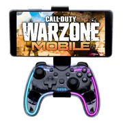 Gamepad Inalámbrico Bluetooth Multiplataformas Deluxe Rgb Negro