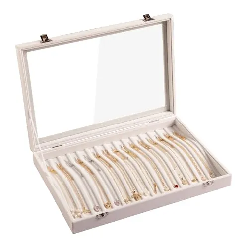 Frebeauty 15 Ganchos Collar Tray Velvet Neckalce Ff6yw