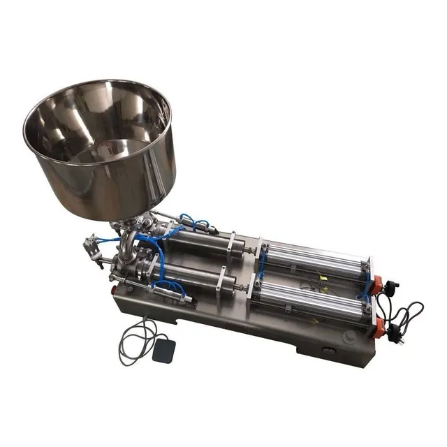Llenadora P/líquidos Y Semiliquidos 100%inox 2 Picos C/tolva