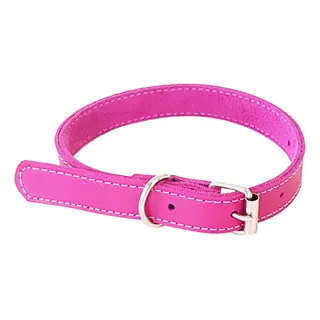 Coleira Para Cachorro Em Couro Ajuståvel Reforçada Cães N°4 Cor Rosa Coleira Para Cachorro Em Couro Ajuståvel Reforçada Cães N°4 Cor Rosa