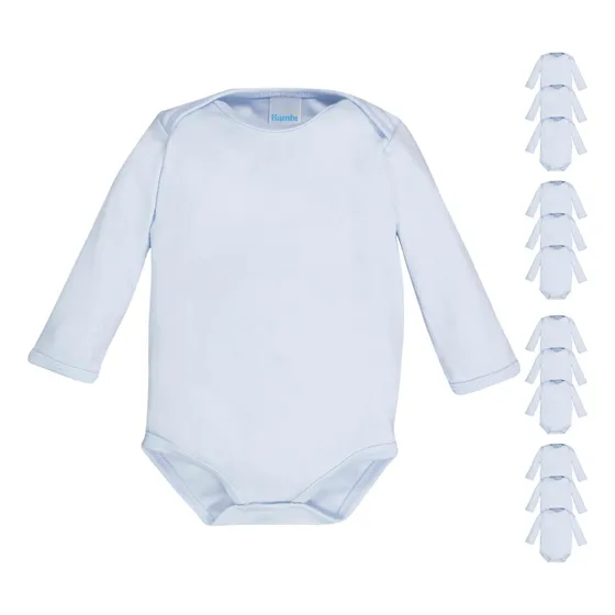 Pañalero Bambi Bebé Manga Larga Algodón 12 Piezas Colores