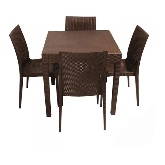 Juego Para Jardin Mesa + Sillas Ó Bancos Modelo Ratan