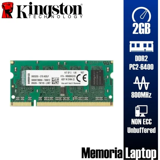 Memoria Ram Ddr2 2gb 800mhz Laptop Kingston 