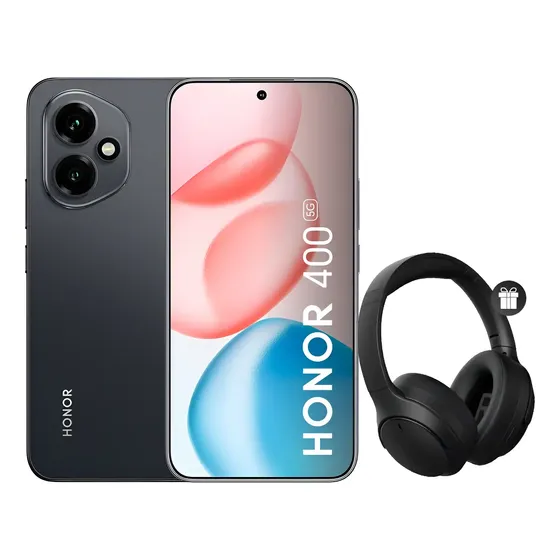 Bundle Smartphone HONOR 400 12 RAM 512 GB Negro con audifonos | Cuotas sin interés
